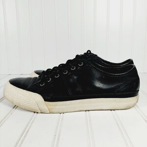 FRYE Men's Greene Black Leather Low Lace Sneaker  H780